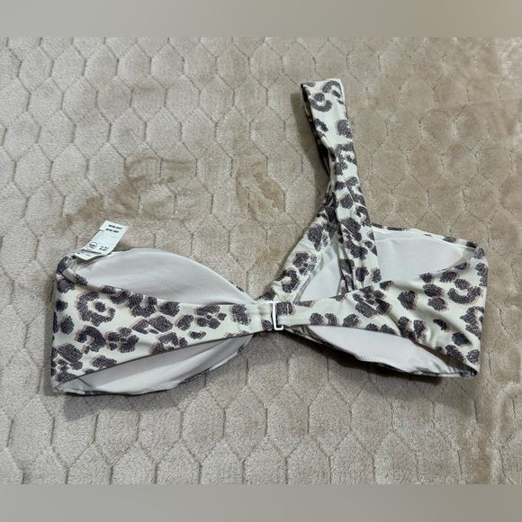 Aerie Leopard One Shoulder Bandeau Bikini Top - Picture 5 of 6